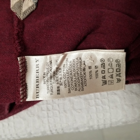 Burberry Brit men's burgundy polo, size XL - Picture 2 of 7